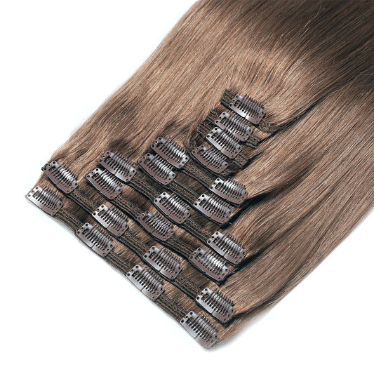 TWC 22 Inch Clip in Hair Extensions Ash Ombre #2/8
